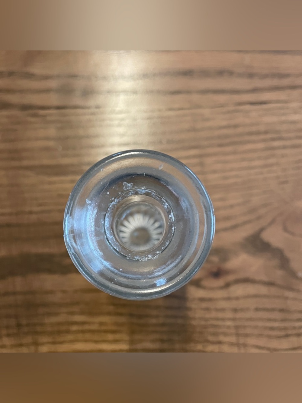 Vintage Ornate Cruet Vinegar Dispenser w/Stopper 8” Tall Pressed Glass 1950s - Picture 4 of 7